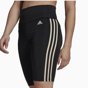 NWT adidas x Zoe Saldana 3 Stripe Bike Shorts